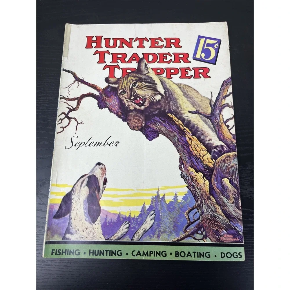 Hunter Trader Trapper September 1937 Vintage Hunting Trapping Magazine
